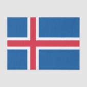 Papier Mousseline Drapeau Islande (Recto)