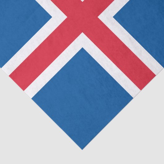 Papier Mousseline Drapeau Islande (Détail)