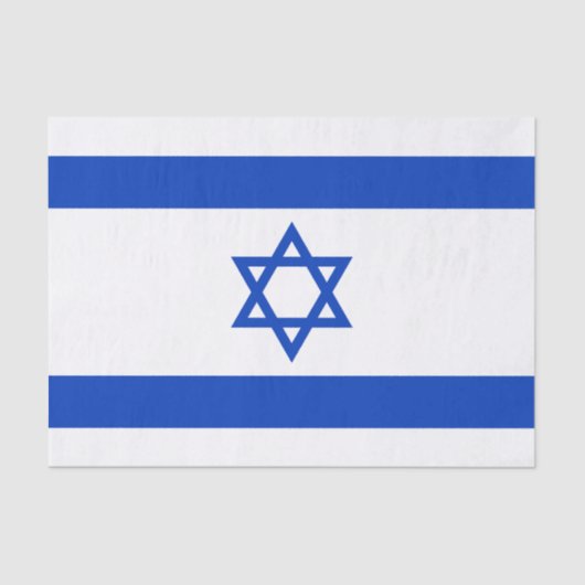 Papier Mousseline Drapeau Israël (Recto)