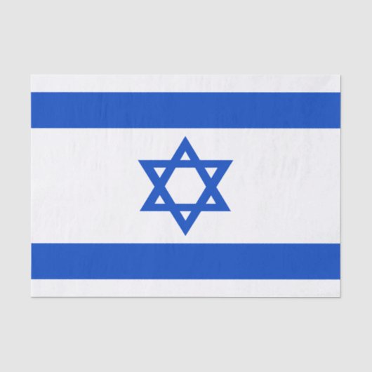 Papier Mousseline Drapeau Israël étoile bleue de David (Recto)