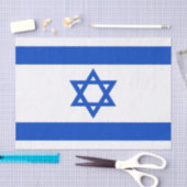 Papier Mousseline Drapeau Israël étoile bleue de David (Artisanat)