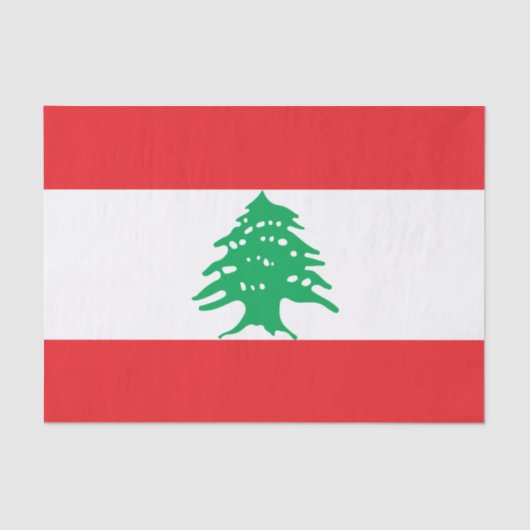 Papier Mousseline Drapeau libanais (Drapeau libanais) (Recto)