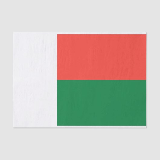 Papier Mousseline Drapeau Madagascar (Recto)