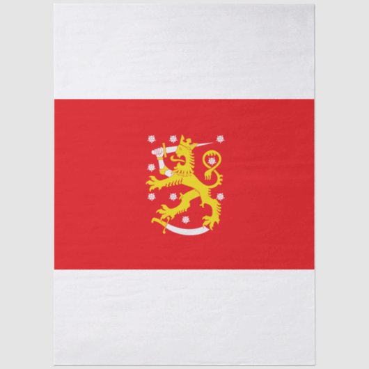 Papier Mousseline Drapeau médiéval de Finlande (Recto)