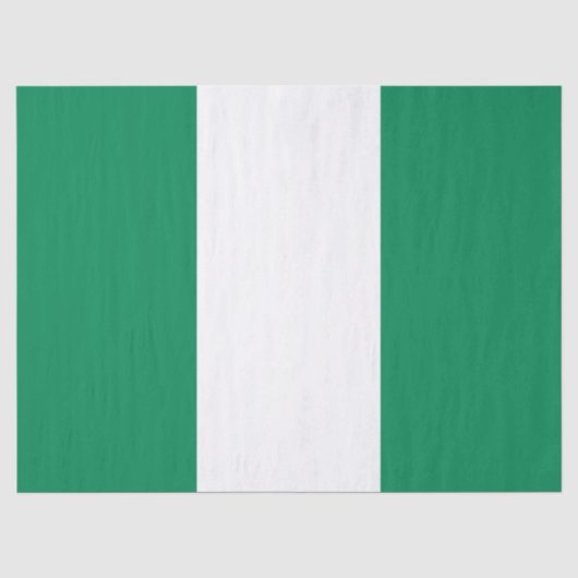Papier Mousseline Drapeau nigérian (Recto)