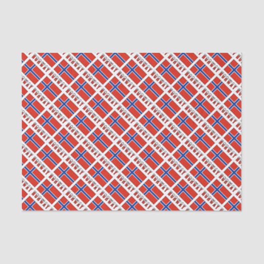 Papier Mousseline Drapeau norvégien en mosaïque (Recto)