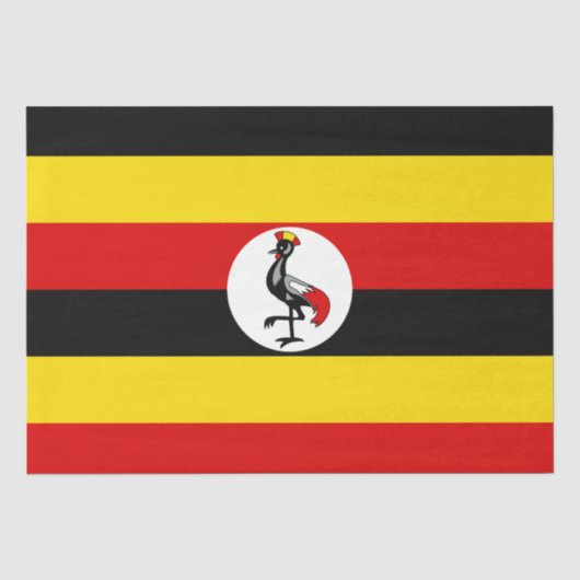 Papier Mousseline Drapeau ougandais (Ouganda) (Recto)