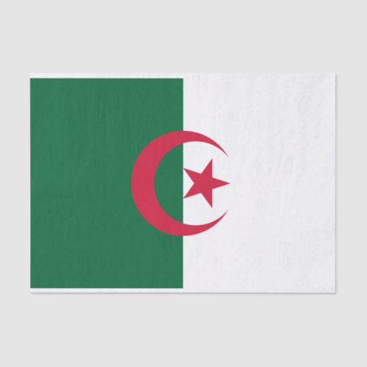 Papier Mousseline Drapeau patriotique algérien (Recto)