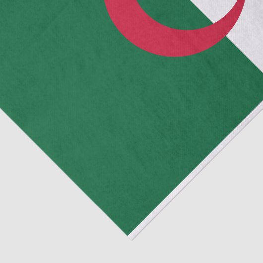 Papier Mousseline Drapeau patriotique algérien (Détail)