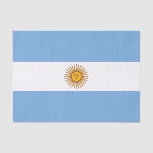 Papier Mousseline Drapeau patriotique argentin (Recto)