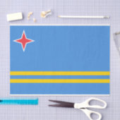 Papier Mousseline Drapeau Patriotique Aruba (Artisanat)
