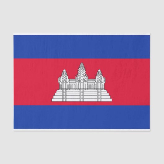 Papier Mousseline Drapeau patriotique cambodgien (Recto)