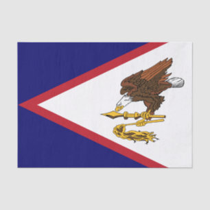 Papier Mousseline Drapeau patriotique des Samoa américaines
