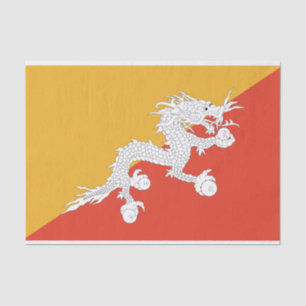 Papier Mousseline Drapeau patriotique du Bhoutan