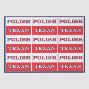 Papier Mousseline Drapeau polonais de la Pologne texane