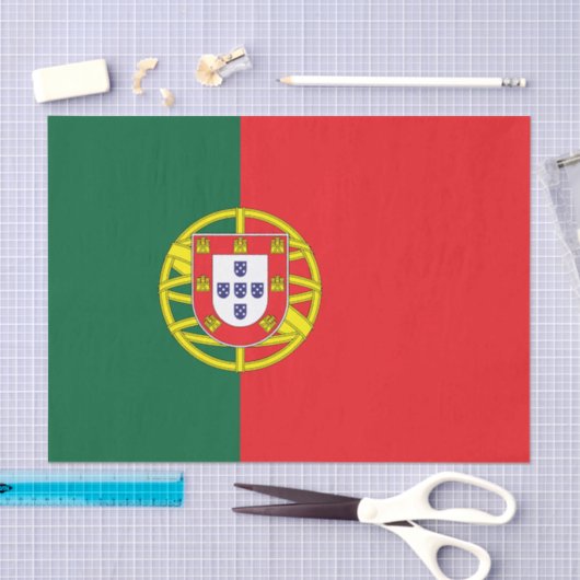 Papier Mousseline Drapeau Portugal (Artisanat)