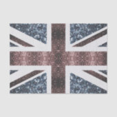Papier Mousseline Drapeau rustique UK rouge bleu étincelants parties (Recto)