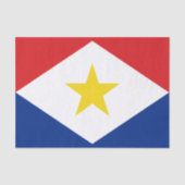 Papier Mousseline Drapeau Saba (Recto)