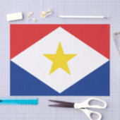 Papier Mousseline Drapeau Saba (Artisanat)