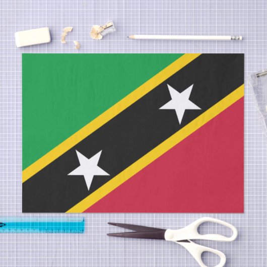 Papier Mousseline Drapeau Saint-Kitts-et-Nevis (Artisanat)