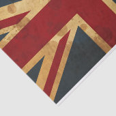 Papier Mousseline Drapeau souillé d'Union Jack R-U (Détail)