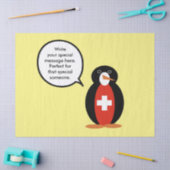 Papier Mousseline Drapeau suisse Parlant M. Penguin (Artisanat)