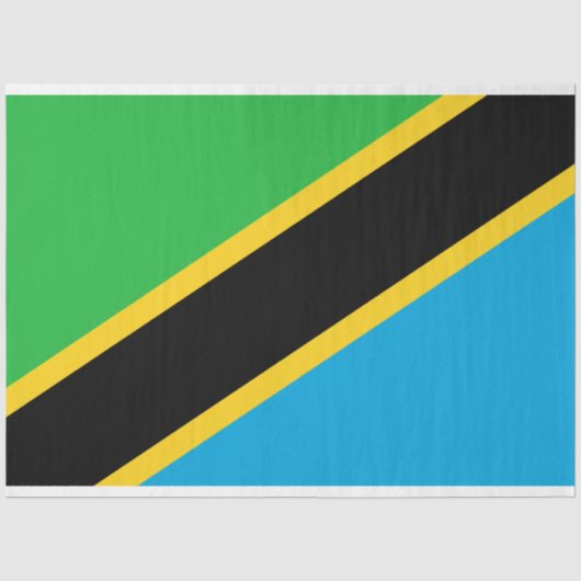 Papier Mousseline Drapeau tanzanien (Recto)