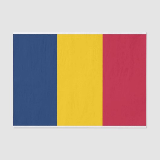 Papier Mousseline Drapeau Tchad (Recto)