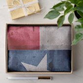 Papier Mousseline Drapeau vintage patiné d'état du Texas (Cadeau)