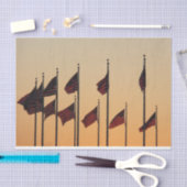 Papier Mousseline Drapeaux au coucher du soleil American Patriotic U (Artisanat)