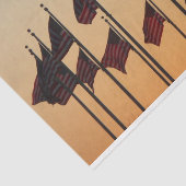 Papier Mousseline Drapeaux au coucher du soleil American Patriotic U (Détail)