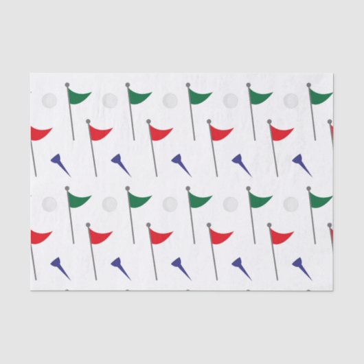 Papier Mousseline Drapeaux de golf (Recto)