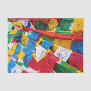 Papier Mousseline Drapeaux de prière tibétains colorés - Tibet