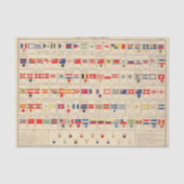 Papier Mousseline Drapeaux, insignes (Recto)