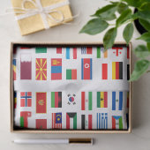Papier Mousseline Drapeaux mondiaux (Cadeau)
