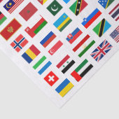 Papier Mousseline Drapeaux mondiaux (Détail)