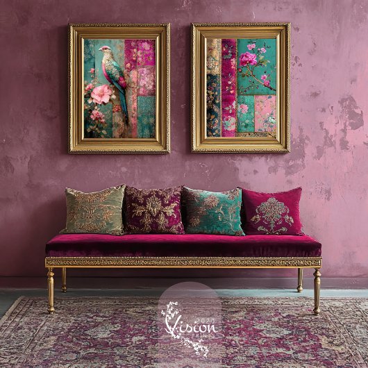 Papier Mousseline Dream Dynasty Chinoiserie Patchwork Collage