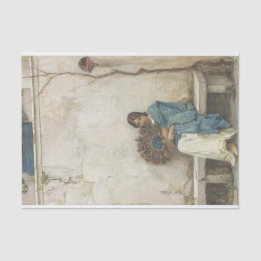 Papier Mousseline Dreams Day by John William Waterhouse -vers 1879 (Recto)
