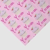 Papier Mousseline Dreamy Cupcake rose avec Yum framboise! (Détail)