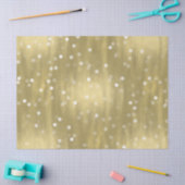 Papier Mousseline Dreamy Gold et White Confetti Bokeh Mariage (Artisanat)