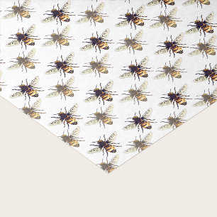 Papier Mousseline Dreamy Honeybee Motif en or pâle et moyen