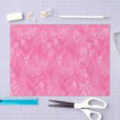 Papier Mousseline Dreamy Pink Hearts Pattern Tissue Paper (Artisanat)