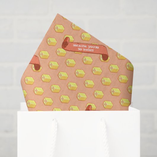 Papier Mousseline Drôle Battenberg parce que tu es si doux Motif (Sac cadeau)