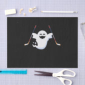 Papier Mousseline Drôle Boo Jouer Hockey Sur Glace Halloween Long Ma (Artisanat)