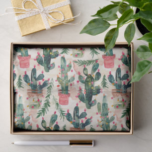 Papier Mousseline drôle cactus coloré lumières de noël cadeau donnan