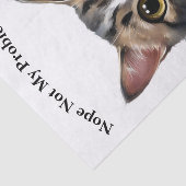 Papier Mousseline Drôle Chat Dit Pas Mon Problème, (Détail)