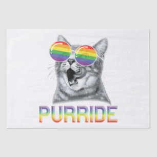 Papier Mousseline Drôle Chat Gay pride Rainbow Lunettes de soleil LG