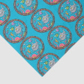 Papier Mousseline Drôle des créatures marines sous l'eau dessin anim (Détail)