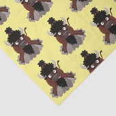 Papier Mousseline Drôle dessin animé de bison de buffle (Détail)