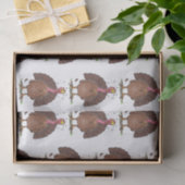 Papier Mousseline Drôle dinde marron de la ferme avec des mouches de (Cadeau)